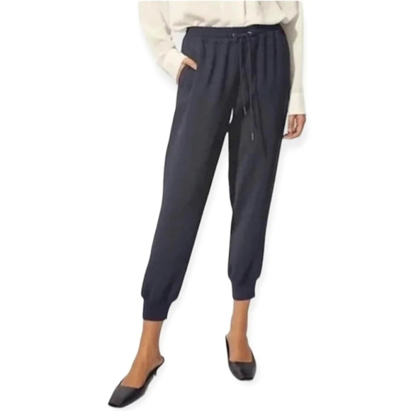 Aritzia Wilfred Crepe Buffon Jogger Pants Dark  Gray Neutral Minimal XS - Picture 1 of 16